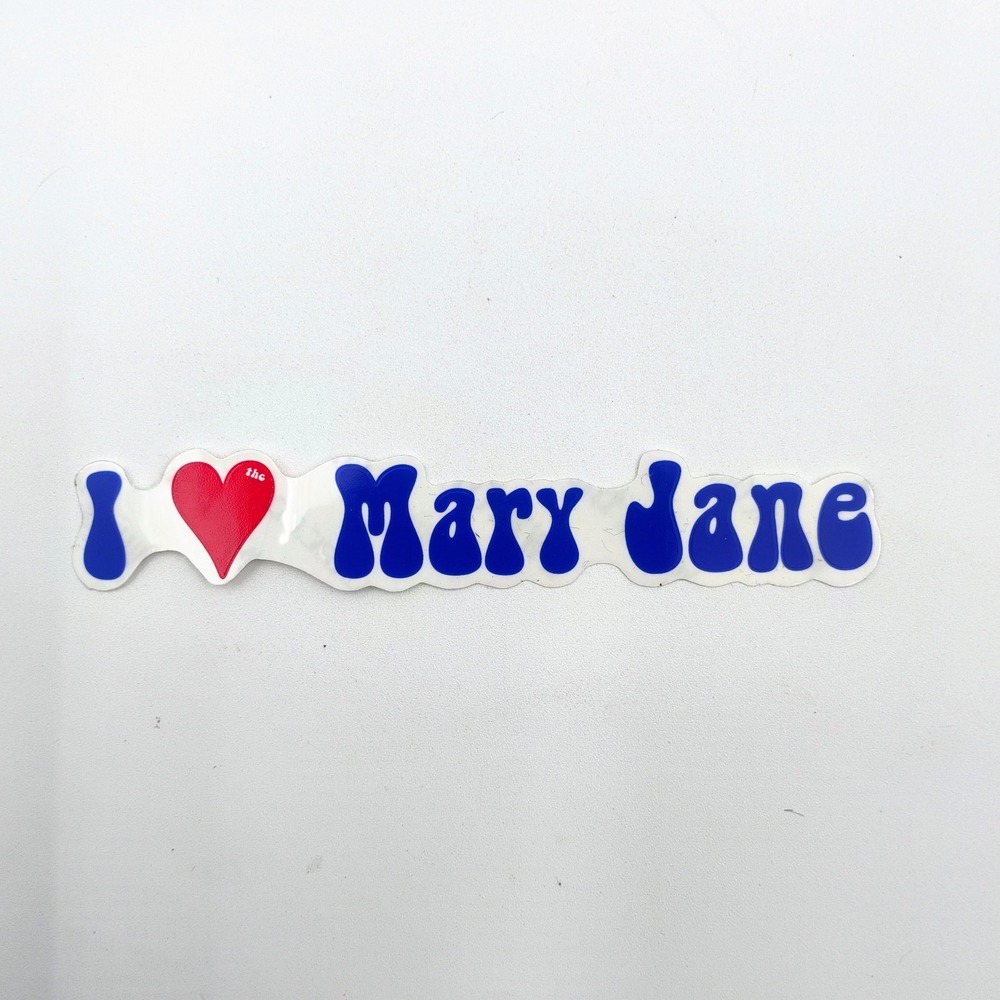 THC Clothing Darkside I Heart Mary Y2k Skateboarding Sticker Decal Vinyl VTG 90s